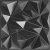 Obkladové panely 3D PVC DIAMANT malý čierny D098W, cena za kus, rozmer 500 x 500 mm, , IMPOL TRADE
