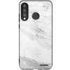 Picasee silikónový čierny obal pre Huawei P30 Lite - White marble