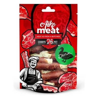COBBYS PET AIKO Meat tyčinka z byvolej kože s kačacím mäsom 100 g