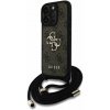 Guess PU 4G Metal Logo Crossbody Popruh Zadní Kryt pro iPhone 15 Pro Max Brown