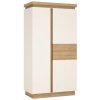 Extom Skriňa do spálne LYON 1 LYOS01 dub riviera jasná/biely lesk MDF 103.1 cm x 198.5 cm x 56 cm