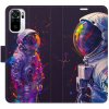 Flipové puzdro iSaprio - Neon Astronaut 02 - Xiaomi Redmi Note 10 / Note 10S
