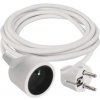 EMOS Predlžovací kábel 3 m / 1 zásuvka / biely / PVC / 1 mm2 P0113