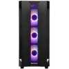 CHIEFTEC skříň Miditower Gaming HUNTER, Black, 4x RGB Rainbow Fan, 2 x USB 3.0, side glass