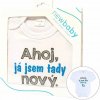 Body s potlačou New Baby Ahoj, ja som tu nový - darčekové balenie, 56 (0-3m)