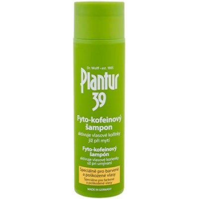 Plantur 39 Phyto-Coffein Colored Hair 250 ml fyto-kofeínový šampón na farbené a poškodené vlasy pre ženy