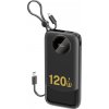 Dudao Powerbank Dudao K13 10000Mah so zabudovaným káblom - čierna