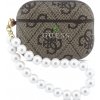 Guess PU 4G Classic Logo Pearl Strap Puzdro pre AirPods Pro 3 Brown GUAP3P4E4PSW