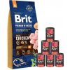 BRIT Premium By Nature Adult Medium M 15 kg + mokré krmivo s hovädzím mäsom 6x400 g