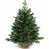 Umelý vianočný stromček zelená jedľa Bernard v kvetináči 60 cm s LED OSVETLENÍM