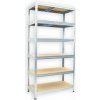 Kovový regál do domácnosti Biedrax 50 x 60 x 180 cm, pozinkovaný - 6 políc MDF
