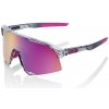 100% cyklistické okuliare S3 - Polished Translucent Grey - Purple Multilayer Mirror Lens