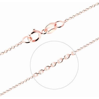 Cutie Jewellery Jemná retiazka z ružového zlata anker Z0014