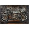 FALC Kovový obraz 3D motorka čierna/červená, 40 x 60 cm