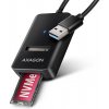 AXAGON ADM2-AM USB-A 10Gbps - M.2 NVMe & SATA SSD adaptér, kábel USB-A 10cm ADM2-AM