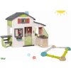Smoby Set domček Priateľov a drevené lehátko Friends House Life rozšíriteľný s kuchynkou a stolíkom