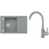 Alveus SET A439 Concrete 81 SETA439 - Drez Granitový Formic 30 - 760x500mm, vanička 350x420x200mm + bateria Tonia