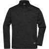 James & Nicholson Mikina Strong JN 864 na 1/2 zip, fleecová, pánská COT02086480801-black/black S Černá/černá