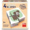 DINO Obrázkové kocky Zvieratká, 4 kocky