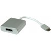 Adaptér USB 3.1 Typ C na DisplayPort, v1.2, biely 10cm
