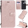 Peňaženkové kožené puzdro na Motorola Moto G8 Play - Ružovozlata