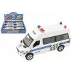 Teddies Auto polícia kov / plast 15cm na batérie so svetlom so zvukom na spätné natiahnutie