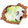Fototapeta diera na stenu 3D Futbal 90x70 cm