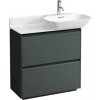 Laufen Základná skrinka pod umývadlo 76,9 cm, sivá prevádzka - držiak v tmavom hliníku H4030041102661