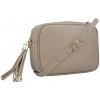 NovaKabelka.sk Bala Taupe Scura kožená talianska crossbody kabelka hnedá
