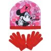 SUN CITY Čiapka rukavice Minnie Mouse Girl sada 2ks Barva: ČERVENÁ 52