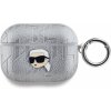 Karl Lagerfeld PU Embossed Karl Head puzdro pre AirPods Pro, strieborné 57983120892