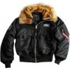 ALPHA INDUSTRIES Bunda 45p Hooded Custom - čierna/červená (113145/94)
