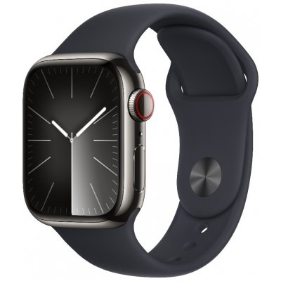Apple Watch Series 9 GPS + Cellular 45mm Graphite Stainless Steel Case with Midnight Sport Band - M/L - MRMW3QC/A