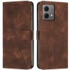 Peňaženkové kožené puzdro Dream na Motorola Edge 40 Neo - Hnedá