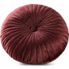 Dekoratívny okrúhly vankúš VELVET - bordový
