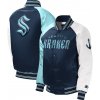 Dětská bunda Seattle Kraken NHL Starter Youth Raglan Full-Snap Varsity Jacket - Deep Sea Blue Veľkosť: Dětské M (9 - 11 let)