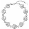 Strieborná náramok Swarovski elements 33048.1 krystal