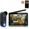 EVOLVEO DoorPhone W7, Sada domácího bezdrátového videotelefonu s WiFi černý stříbrný monitor W7-SB