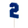 Party Deco SCU8-2 Sviečka na tortu Číslo Stavebnica 6cm 2