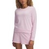 Under Armour Rival Terry Crew Prime Pink/White S