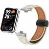 eses Kožený remienok s magnetickou sponou pre Xiaomi Redmi Watch 4, 5, 6 a Smart Band 8 Pro a 9 Pro - Béžový