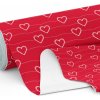 Mondo Italia Vodeodolná vzorovaná látka MIGD19002 srdiečka na červenom, šírka 160 cm Červená Šírka 160 cm