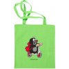 MÚ Brno – Detská zelená plátenná taška Krtko kolobežka 42x38 cm
