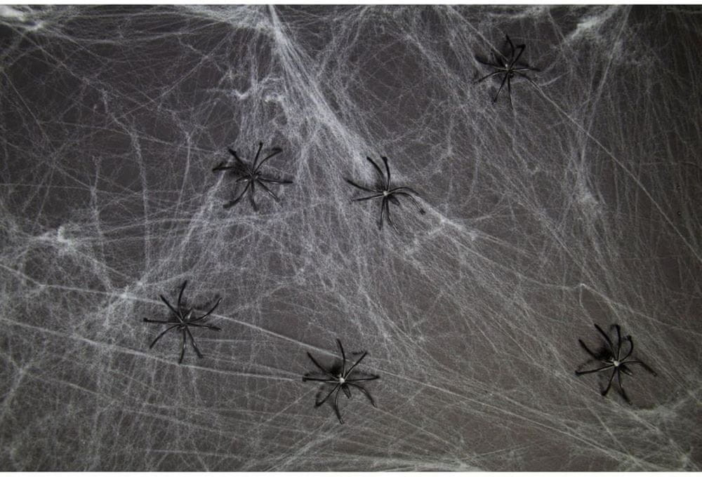 Pavučina biela s šiestimi pavúkmi HALLOWEEN 500