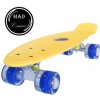 Penny board Mad Cruiser s LED kolesami ABEC 7 - žltý