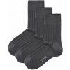 Vlnka 3 páry bavlnených ponožiek so zdravotným lemom sivá