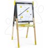 Drevená magnetická tabuľa Adjustable Board Janod obojstranná polohovateľná žlto-šedá 14 doplnkov J09630