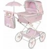 DeCuevas 82075 Skladací kočík pre bábiky REBORN so slnečníkom a doplnkami Sophie 2025 - 90 cm