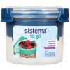 Sistema TO GO Krabička na desiatu + miska, lyžička, 530 ml, modrá
