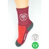 Surtex merino Bordo Červená Šedá, Veľkosť 12-13 cm (EU 18-19)+Surtex Zimné Merino vlnené ponožky pre deti Surtex Bordo Červená Šedá, Veľkosť 12-13 cm (EU 18-19)